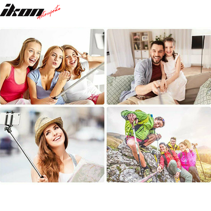 Blue 24''Selfie Stick Extendable Phone Holder Fits iPhone and Android