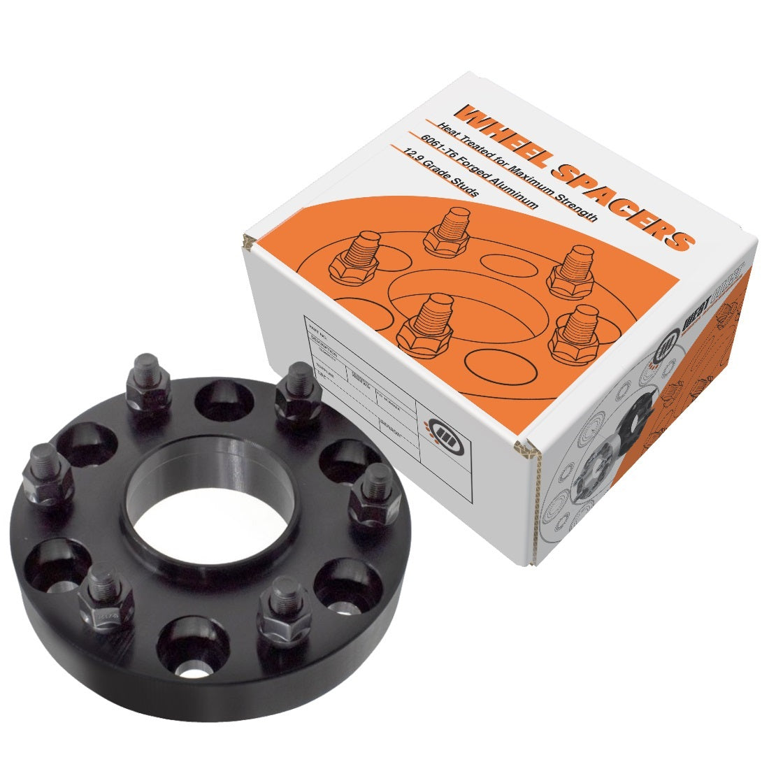 6x120 Bolt Pattern | 1.25" | 66.9mm CB | 14x1.50 Studs Black - West Coast Wheel Accessories 125-14-6120-6120-66HC