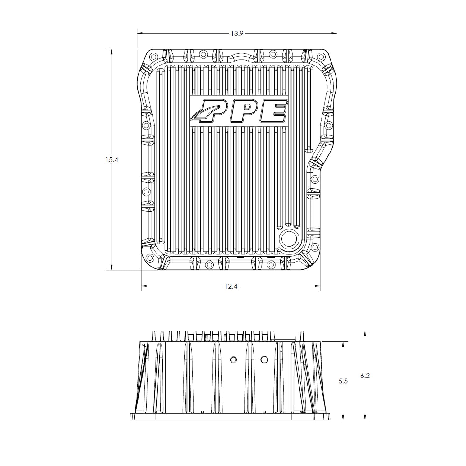 2001-2019 GM 6.6L Duramax w/ Allison 1000-2000-2400 Series Transmission Heavy-Duty DEEP Aluminum Transmission Pan - PPE - Pacific Performance Engineering