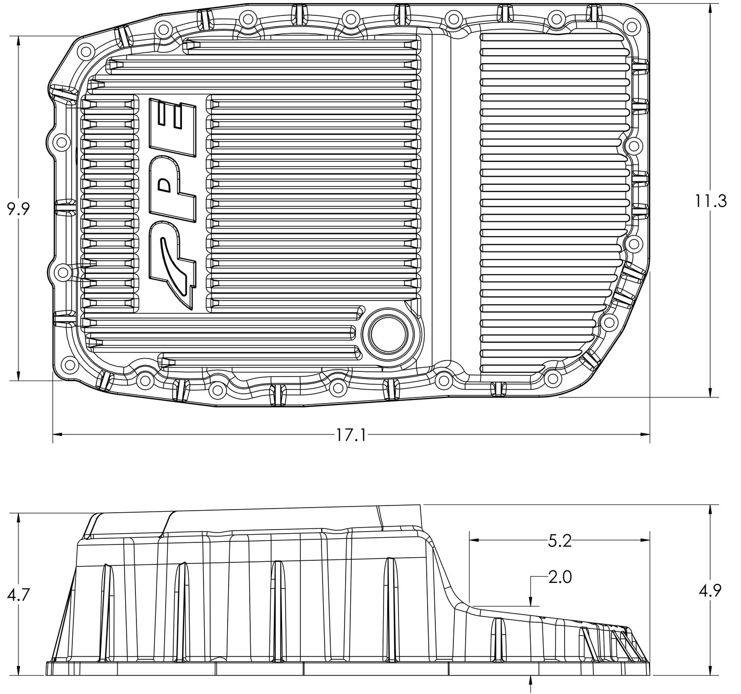 2007-2020 GM w/ 6L80 Heavy-Duty Cast Aluminum Transmission Pan Pacific Performance Engineering