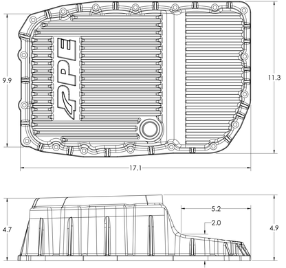 2007-2020 GM w/ 6L80 Heavy-Duty Cast Aluminum Transmission Pan Pacific Performance Engineering