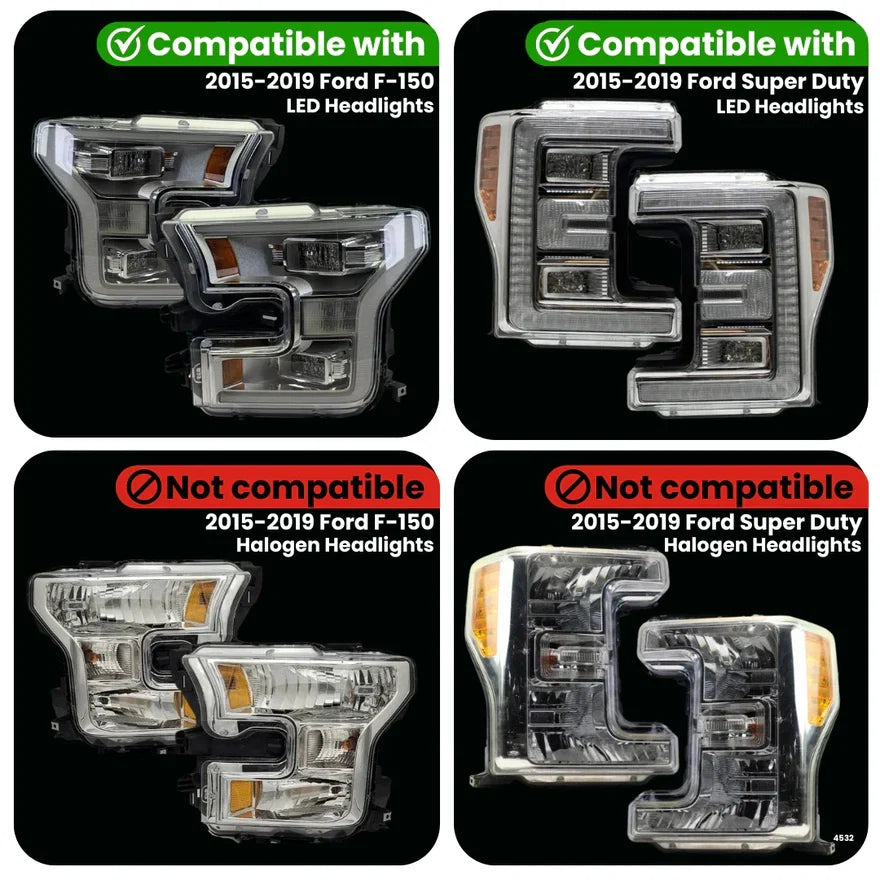 Ford F-150 Plug-N-Play Harness For 2015-2017 LED Headlights