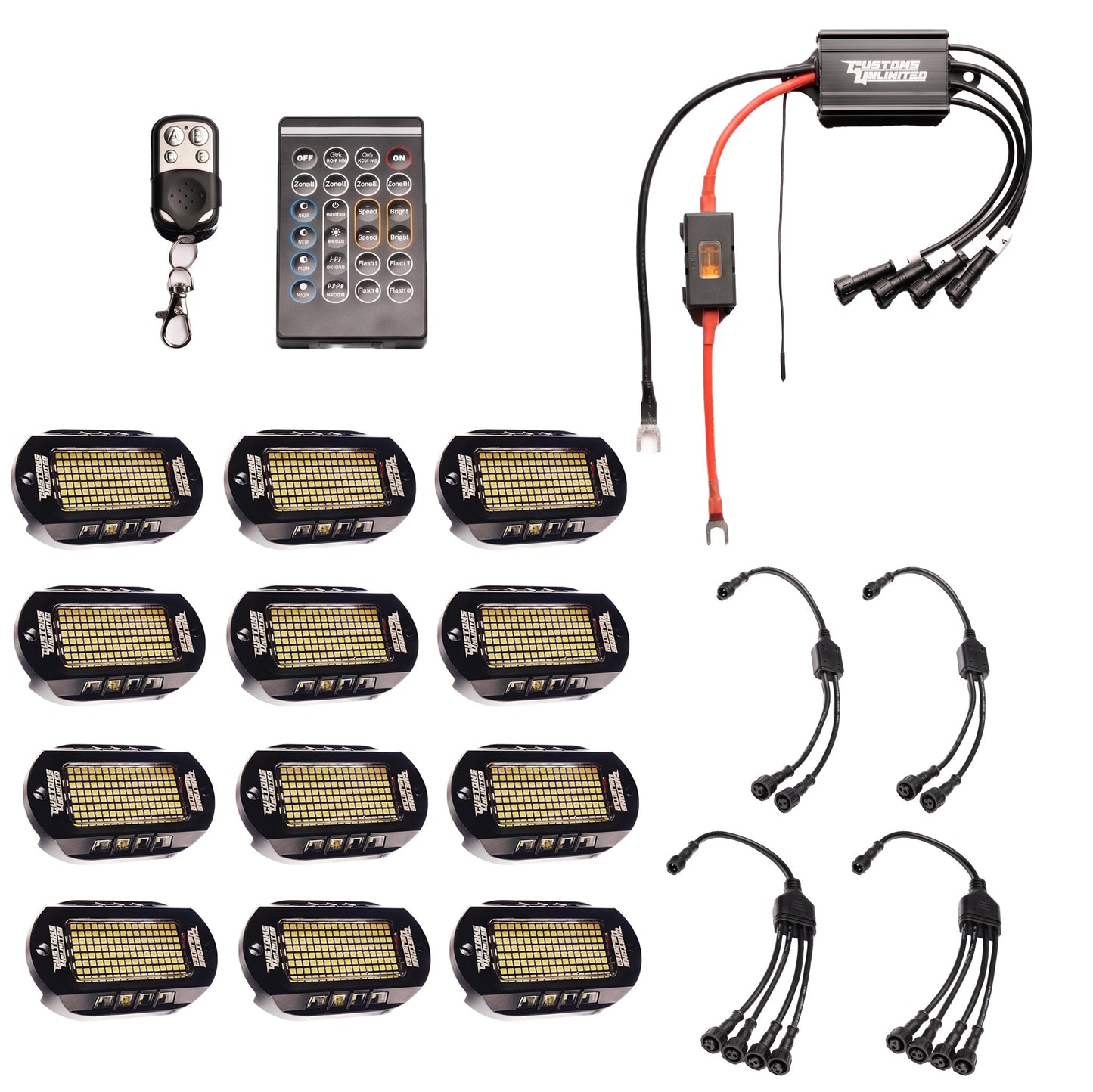 Pure White 144 LED Plug & Play Blazing Rock Light Kit