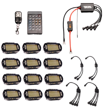 Pure White 144 LED Plug & Play Blazing Rock Light Kit