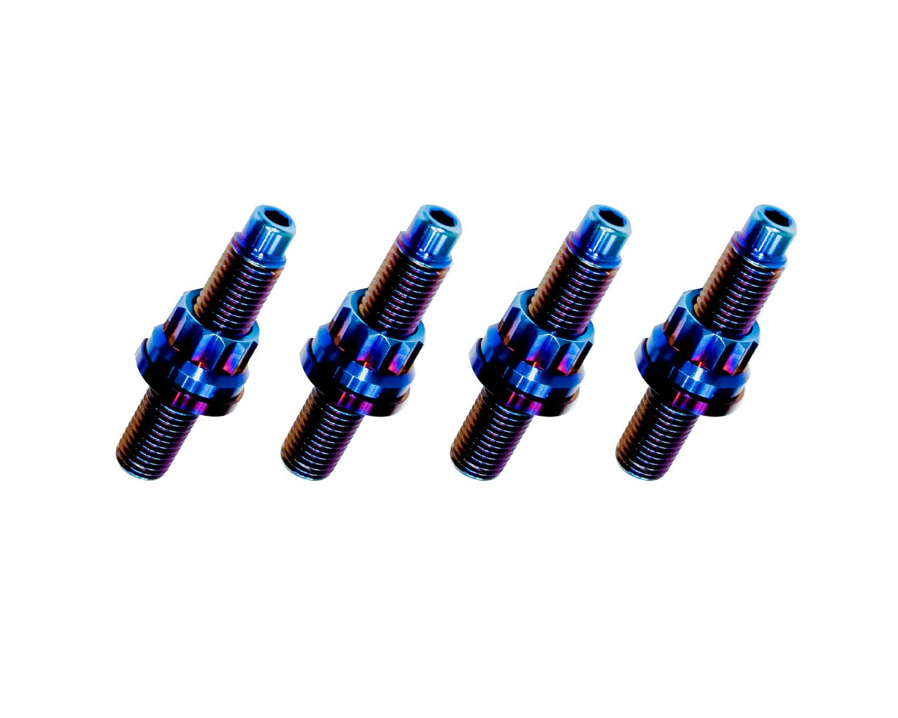 Titanium Turbo to Manifold Stud Kit M10x1.5, 12 Point Nuts, Burnt Color