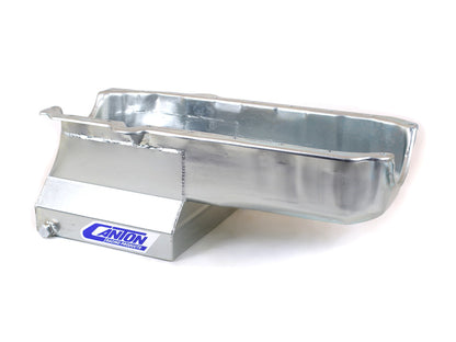 13-120M Small Block Chevy 80-85 Deep T Sump Drag Race Pan Clear Zinc Chromate (Silver)