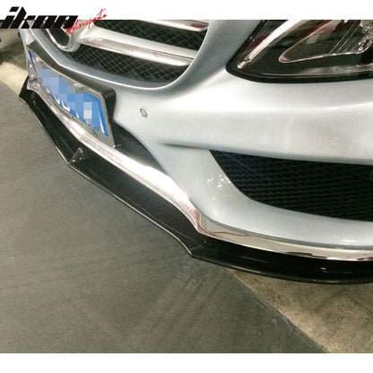 2015-2018 Benz W205 C Class PSM Style Front Bumper Lip Carbon Fiber