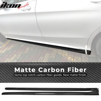 2015-2018 Benz C Class W205 AMG S Style 2PCS Side Skirts Carbon Fiber