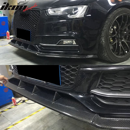 2013-2016 Audi S5 8V Coupe JC Style Front Bumper Lip Kit Carbon Fiber