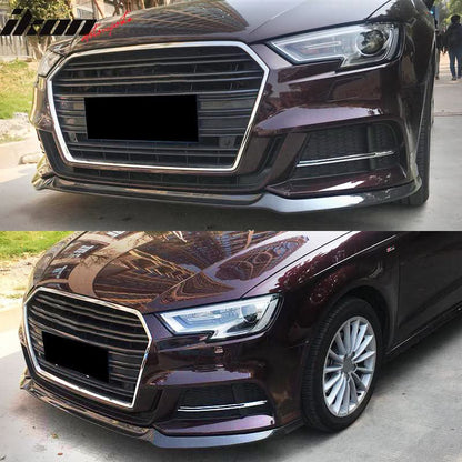 2017-2018 Audi A3 S Line S3 JC Style Front Bumper Lip Kit Carbon Fiber