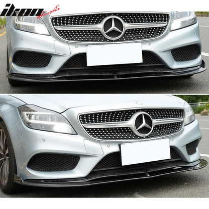 2015-2018 Benz CLS Class W218 JC Style Front Bumper Lip Carbon Fiber