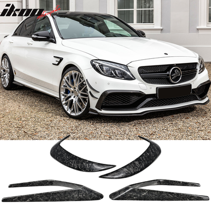 2015-2018 Bnez C-Class W205 Front + Rear Side Vents Spoiler Forged CF