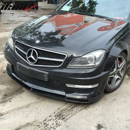 2012-2014 Mercedes Benz C Class W204 AMG V Style Front Bumper Lip Carb