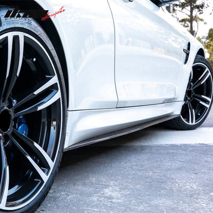 2015-2020 BMW M4 F82 F83 MP Style 2PCS Side Skirts Carbon Fiber FRP