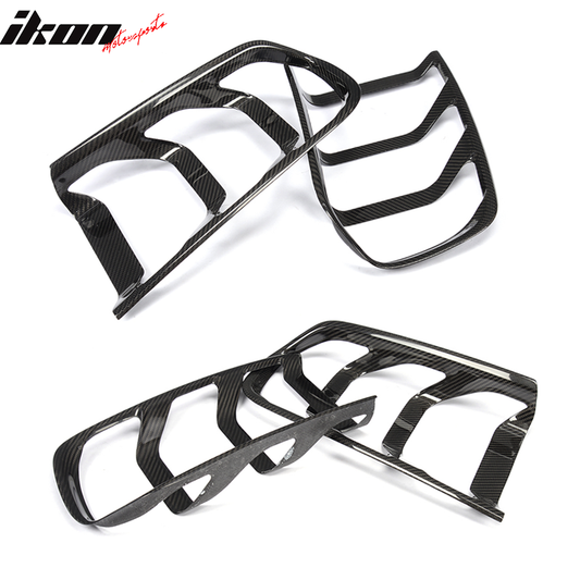 2015-2017 Ford Mustang Coupe 2PCS Tail Lights Lamp Cover Carbon Fiber