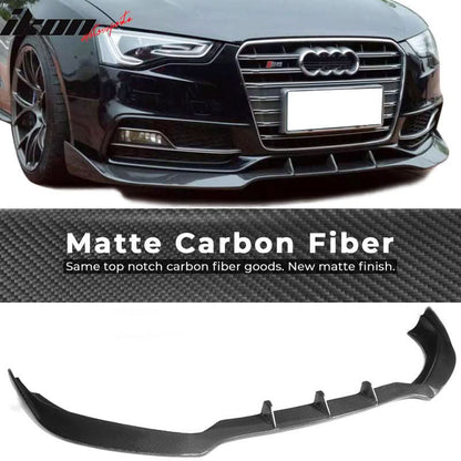 2013-2017 Audi S5 Facelift B8 JC Style Front Bumper Lip Carbon Fiber