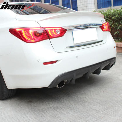 2014-2017 Infiniti Q50 V37 S Style Rear Bumper Diffuser Carbon Fiber