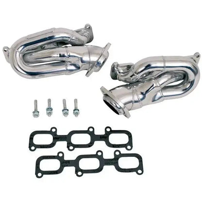 Ford Mustang V6 3.7L 1-5/8 Shorty Exhaust Headers Polished Silver Ceramic 11-17