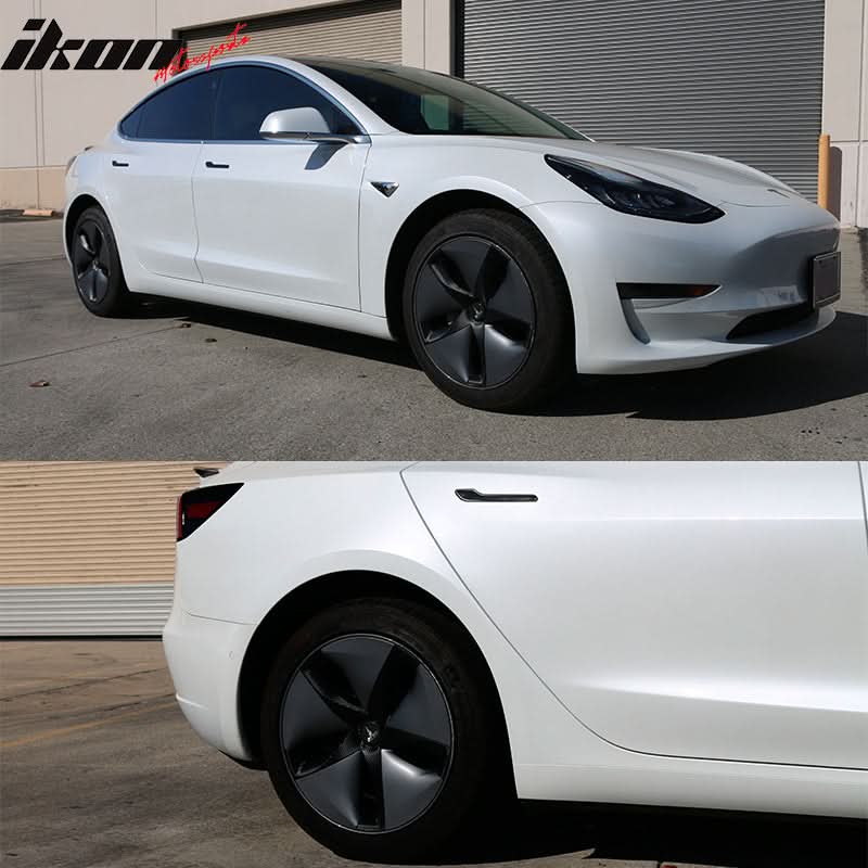 2017-2023 Tesla Model 3 Aero Wheel Wrap Kit All 4 Wheels Carbon Fiber