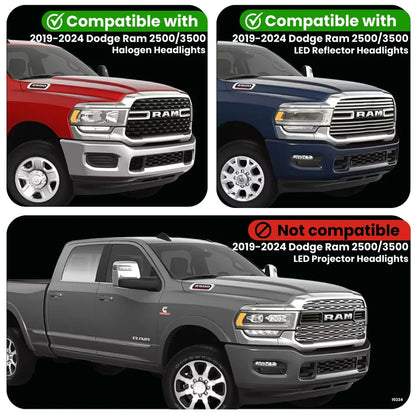 Ram 2500/3500 Dynamic Plug-N-Play Harness For Halogen & LED Reflector Headlights (2019-2024)