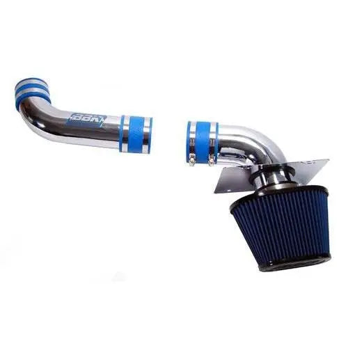 Ford Mustang 5.0 Cold Air Intake Kit Fender well Style Powder Coated Chrome 86-93