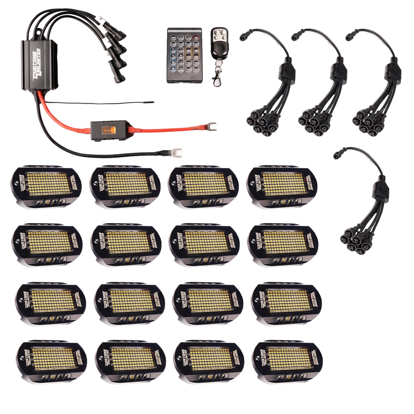Pure White 144 LED Plug & Play Blazing Rock Light Kit