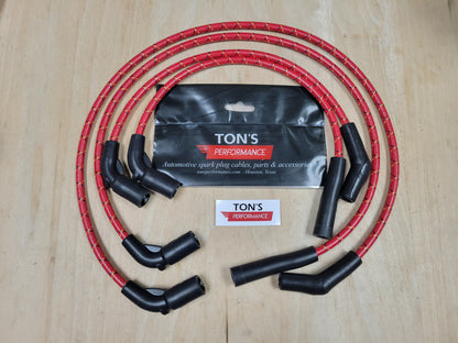 Cloth Braided 8mm Harley Davidson 2017-2023 M8 Road King / Street Glide FLHX Spark Plug Wires