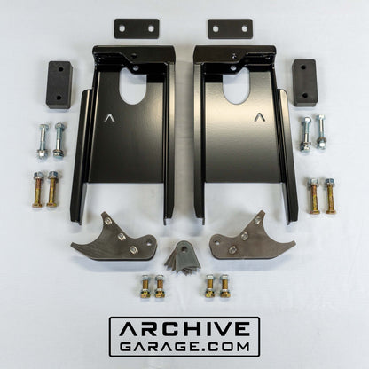 2005-2023 Tacoma Rear Shock Relocation Towers 2.5 x 12" to 14" Mid Travel