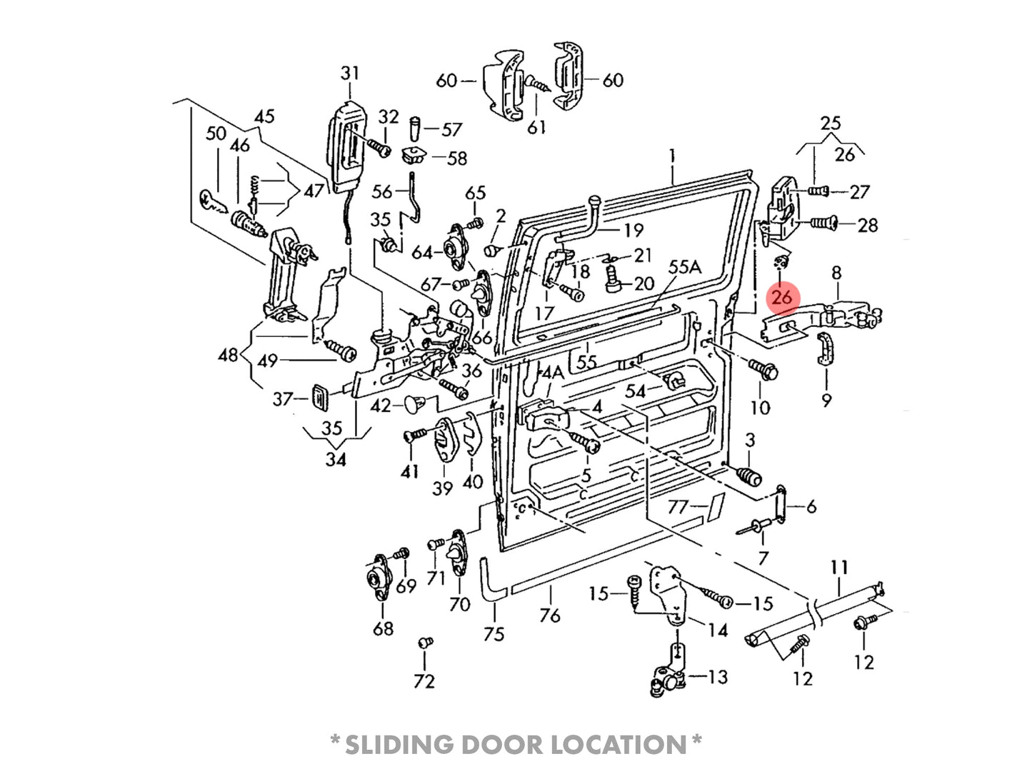 Door Latch Rod Clip [Eurovan]