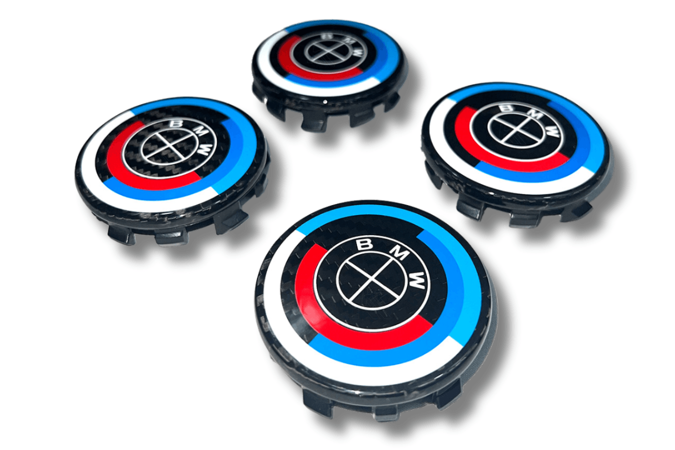 BMW Wheel Caps - Full Carbon Fiber 50th Anniversary Style