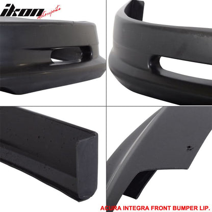 Black PP Mugen Front & Rear Bumper Lip Fits 98-01 Acuraintegra