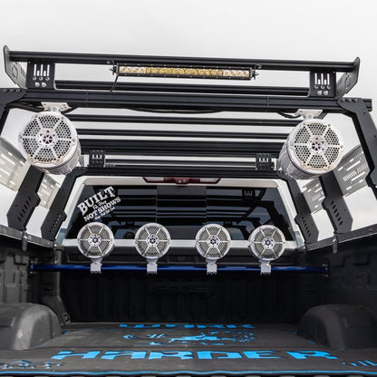 NXL 6.5" Neodymium Marine and Powersports Towers with Built-in Passive Radiator, 1" Driver and LED RGB Lights 150 Watts Rms -White