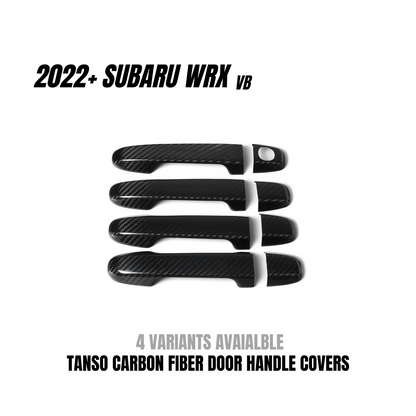 JDMuscle 22-25 Subaru WRX Tanso Dry Carbon Fiber Door Handle Covers w/ Gloss Finish