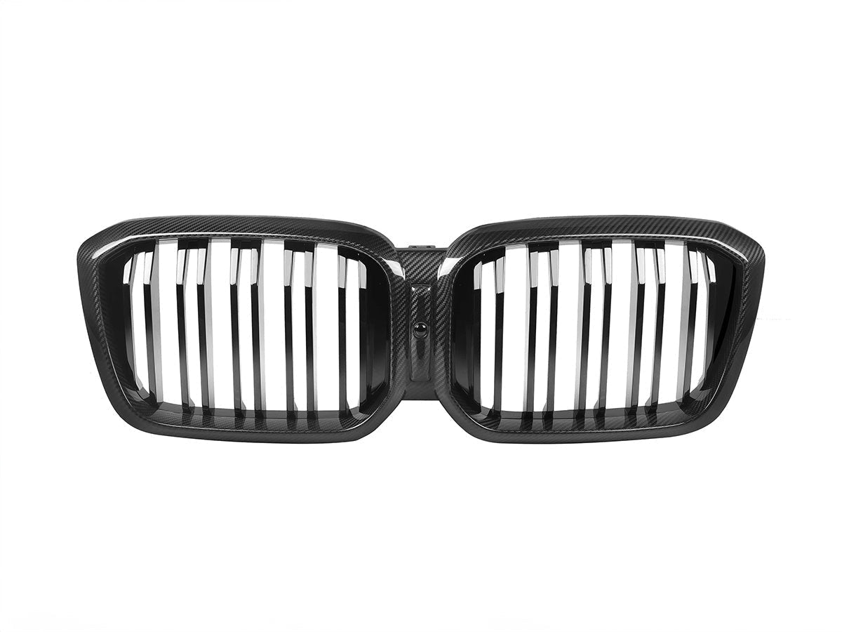 AutoTecknic Dry Carbon Fiber Dual-Slats Front Grille Set - BMW G01 X3 LCI | G02 X4 LCI