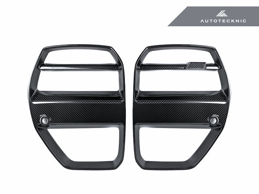 AutoTecknic Dry Carbon Motorsport V1 Front Grille Set - BMW G80 M3 | G82/ G83 M4