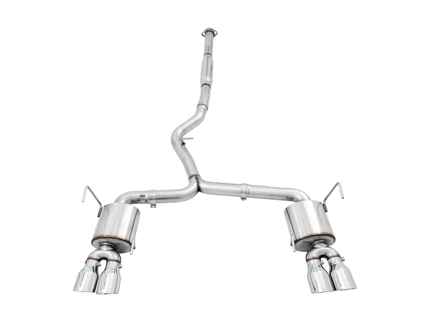 AWE Tuning Touring Edition Exhaust for 2015 VA WRX Sedan - Chrome Silver Quad Tips (102mm) 3015-42098