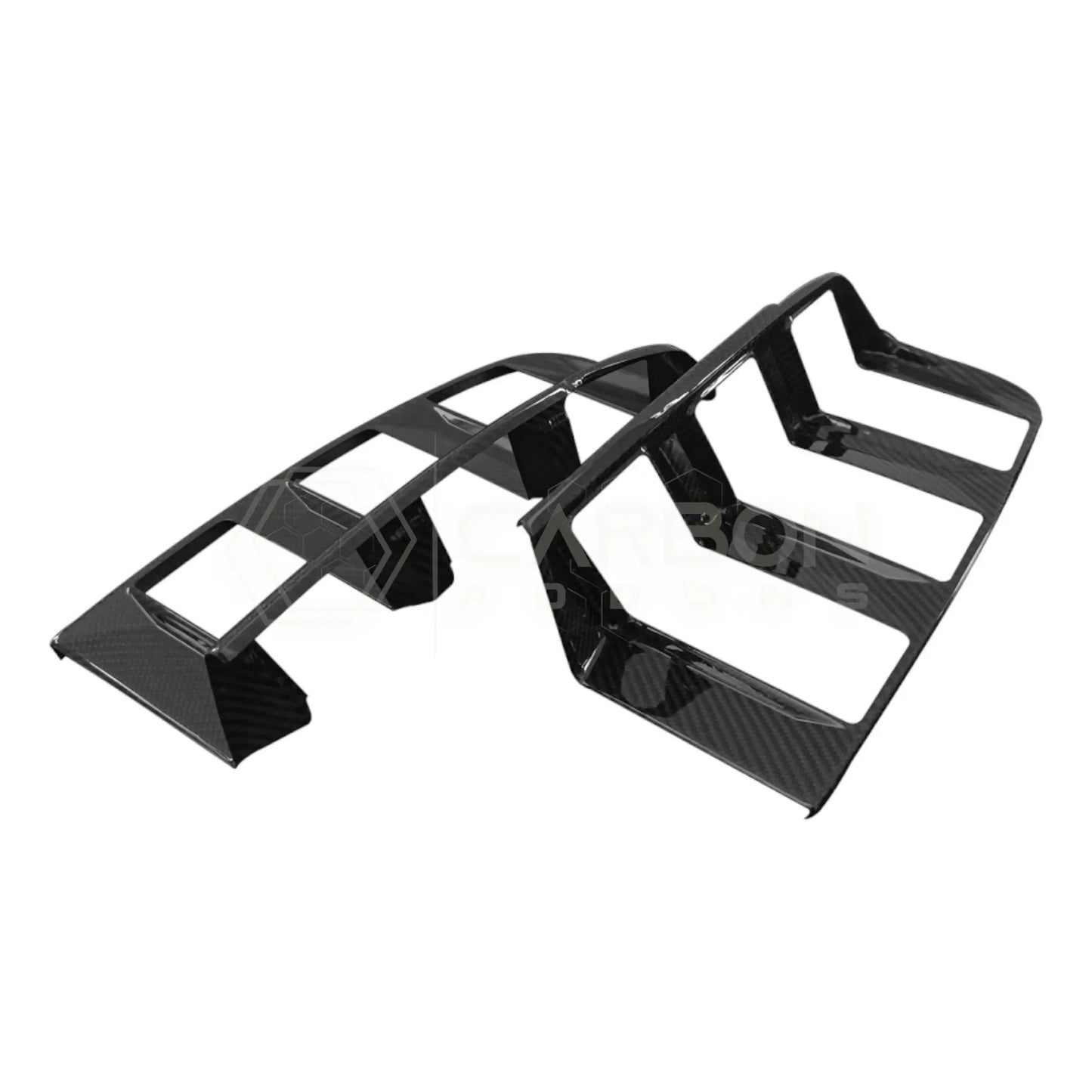Real Carbon Fiber Taillight Trim Covers for 2024+ Ford Mustang