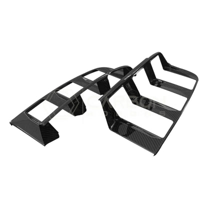 Real Carbon Fiber Taillight Trim Covers for 2024+ Ford Mustang