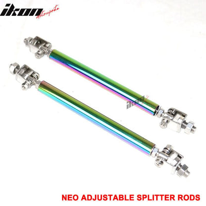 Universal NEO Front Bumper Spoiler Splitter Strut Rod Support 8-10.6"