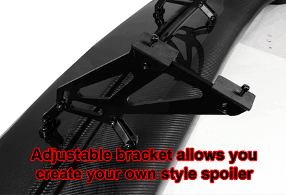 Universal GT Style Black JDM Adjustable Rear Trunk Spoiler Wing ABS