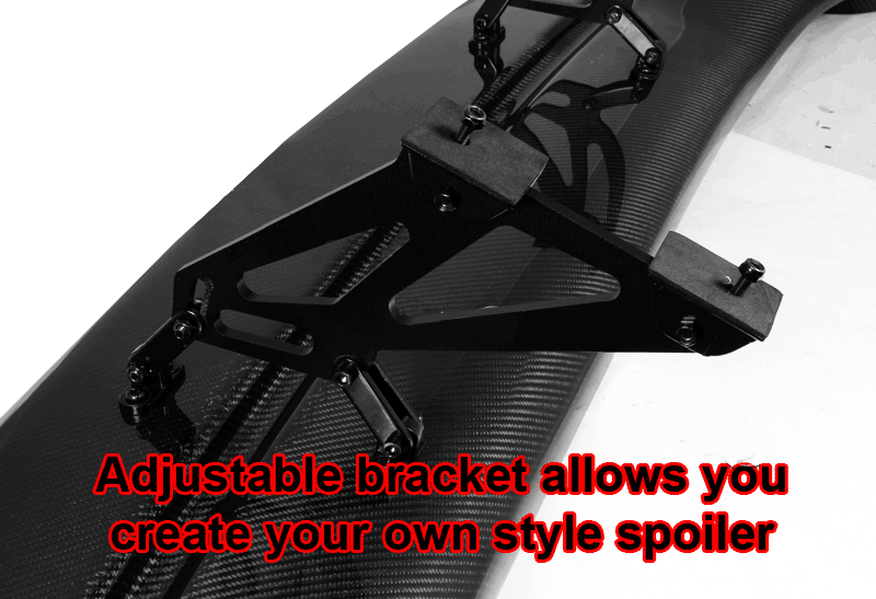 Honda 57"  Unpainted GT Style Adjustable Rear Trunk Spoiler Wing ABS