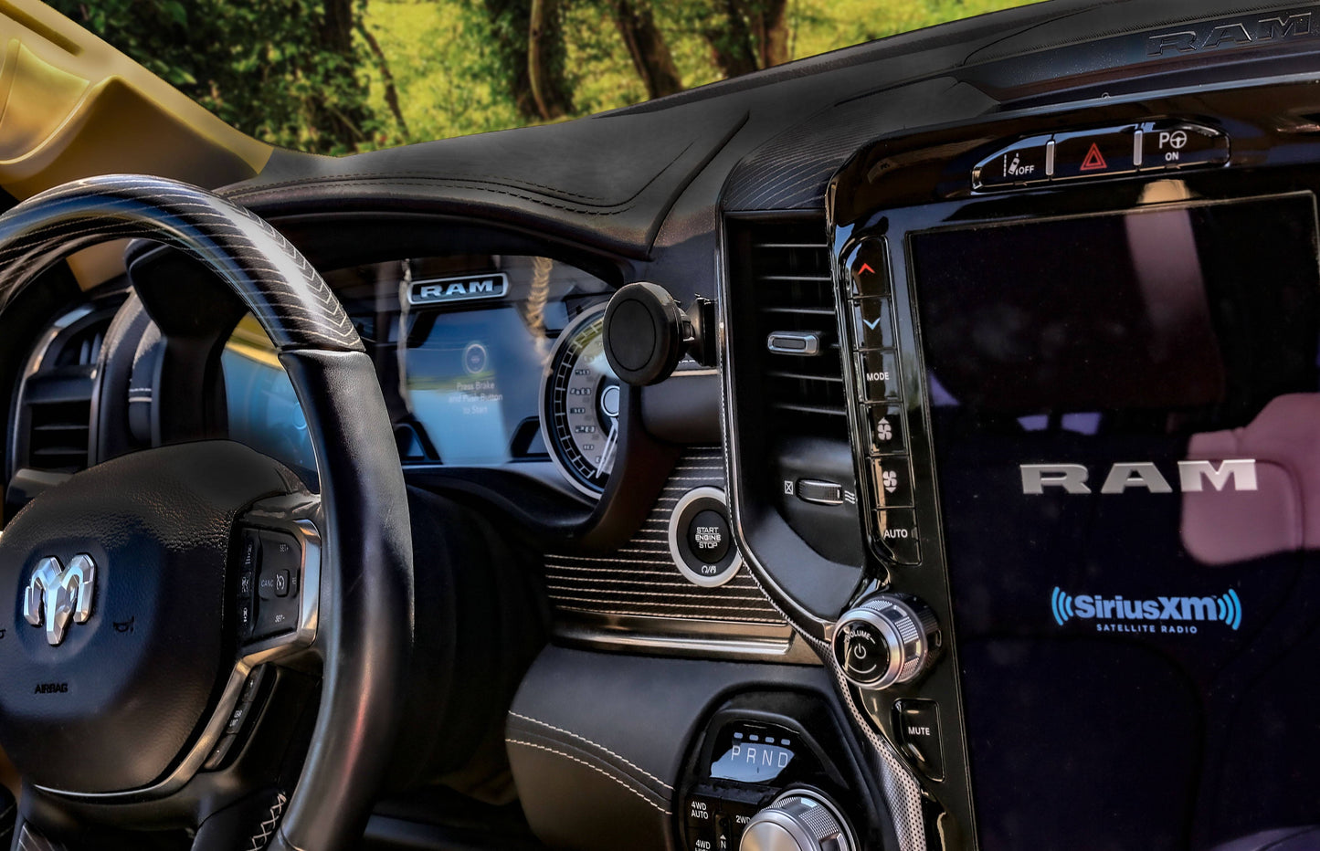Direct Fit Phone Mount: Ram TRX, RHO, Ram Limited (2019-Present),Laramie Longhorn (2020+)