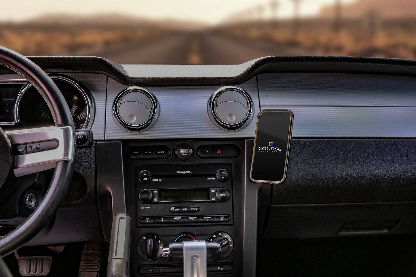 Direct Fit Phone Mount: Ford Mustang, Mustang GT, GT-500, Boss 302, Cobra Jet (2005-2009)