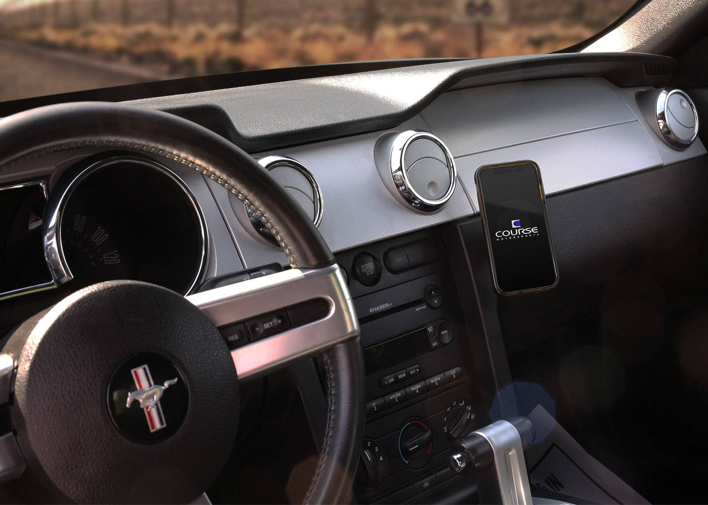 Direct Fit Phone Mount: Ford Mustang, Mustang GT, GT-500, Boss 302, Cobra Jet (2005-2009)