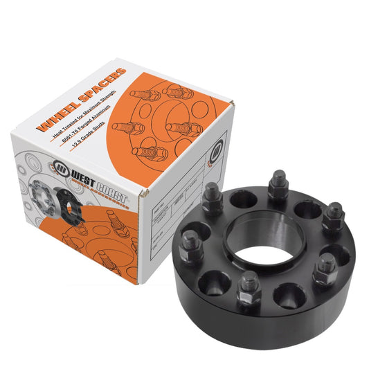 6x139.7 Bolt Pattern | 2.00" | 78.1mm CB | 14x1.50 Studs Black - West Coast Wheel Accessories 20-14-6550-6550-78HC