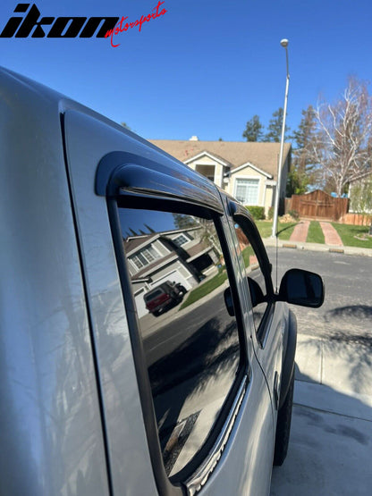 2001-2004 Toyota Tacoma Slim Style Smoke Visor Window Guard Acrylic