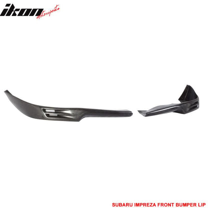 2002-2003 Subaru Impreza V2 Style Front Bumper Lip PU Unpainted Black