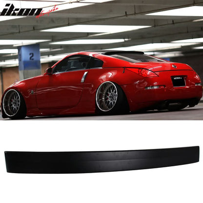 2003-2008 Nissan 350Z RS Style Roof Spoiler Wing Unpainted Black ABS