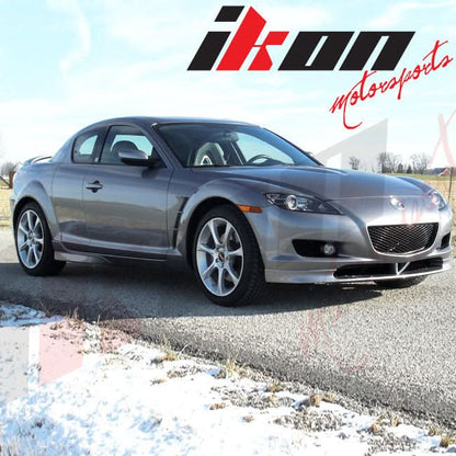 2004-2010 Mazda RX8 OE Style Unpainted Black Side Skirts Extension PU
