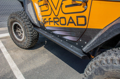 2007-18 Jeep JK 2 Door Rock Sliders with Rock Skins-DV8 Offroad